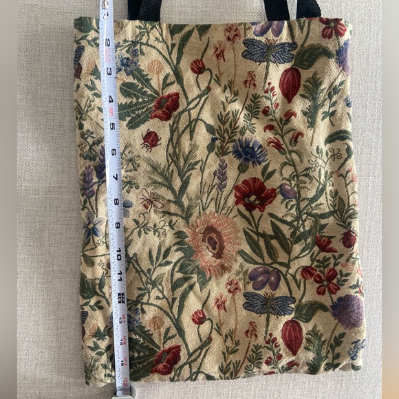 [SOLD] Cottage core boho vintage floral print canvas tote bag - Picture 5 of 5